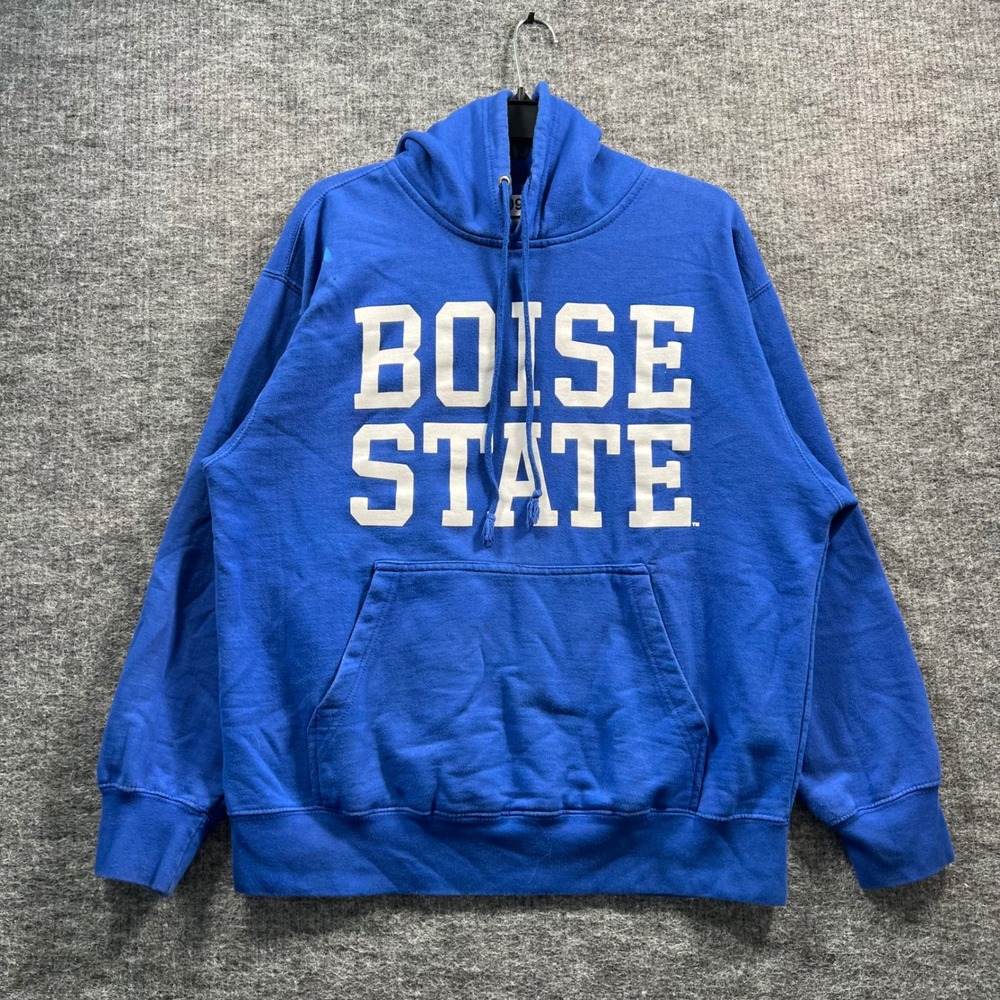 MV Sport Boise State Broncos Hoodie Blue Fleece Sweatshirt Mens Medium